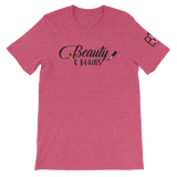 Beauty and Brains Black Logo Short-Sleeve Unisex T-Shirt- Various Colors