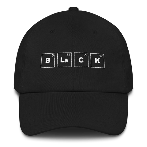 Black Periodic Table Dad hat