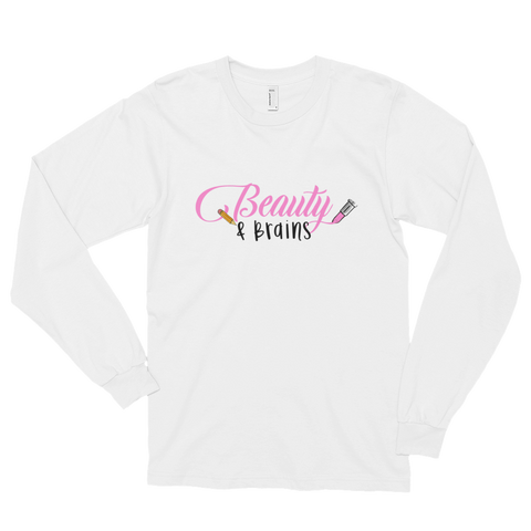 Beauty and Brains Logo Long Sleeve T-shirt